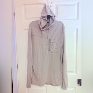 Outdoor Research Light Gray sun Hooded Sweatshirt